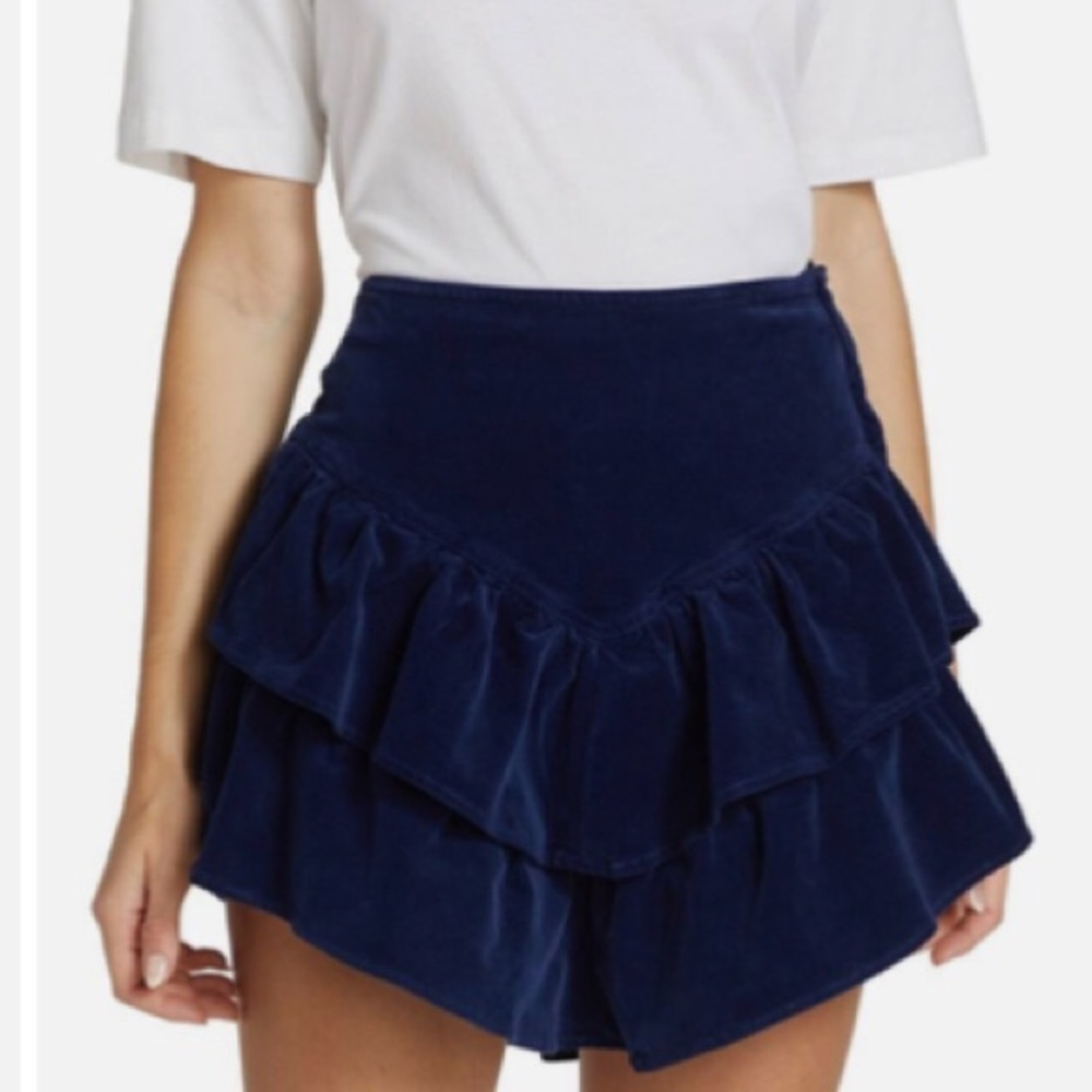 NWT MOTHER The Ruffle Mini Skirt - Picture 2 of 9